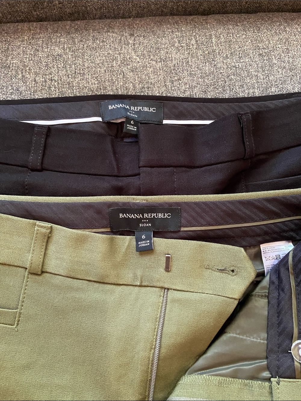 Banana Republic Sloan Womens Pants – Olive and Black Bundle size 6